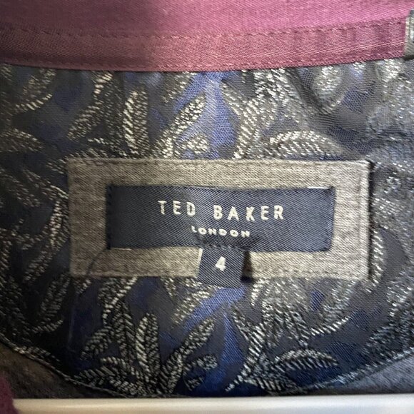 Ted Baker Valerio 1/4 Zip Pullover Shirt Knit Top Size 4 Large Gray Classic - Picture 5 of 7